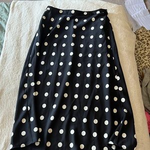 Black and white polka dot skirt